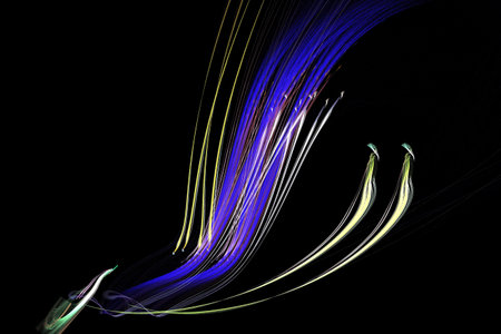 abstract background color trends 2022, 3D illustration, rendering blue violet black multicolored...