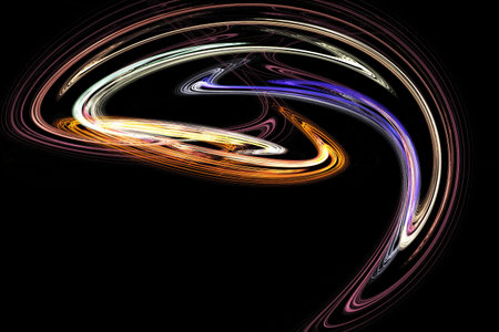 abstract background color trends 2022 , 3D illustration, rendering black multi colored lines fractal...
