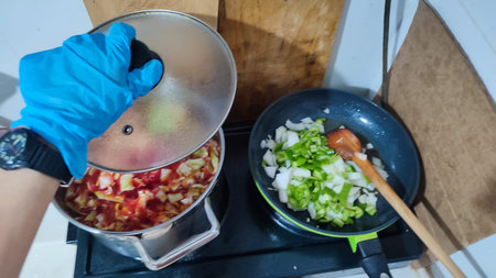 red vegetable borscht in a white bowl, homemade food, soup, cooking. high quality photo