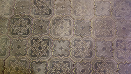 ceramic tile square pattern ornament evening. high quality photo