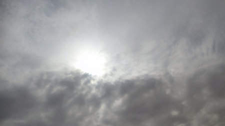 gray sky, clouds, weather nature, sun. High quality photo