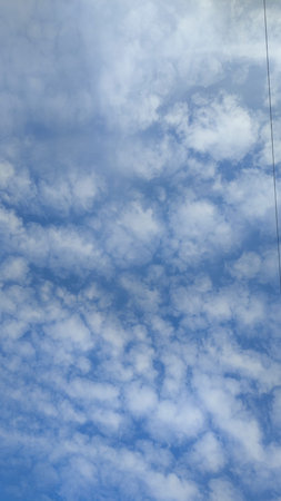 Blue sky, white clouds nature landscape background. High quality photo