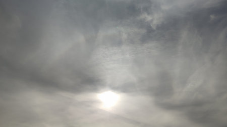 gray sky white clouds background nature air sun light atmosphere weather autumn. High quality photo