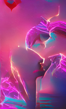 art picture abstract love red shade. High quality illustrationの写真素材