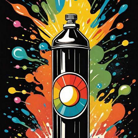 paint can splatter art abstract illustration colors . High quality illustrationの写真素材