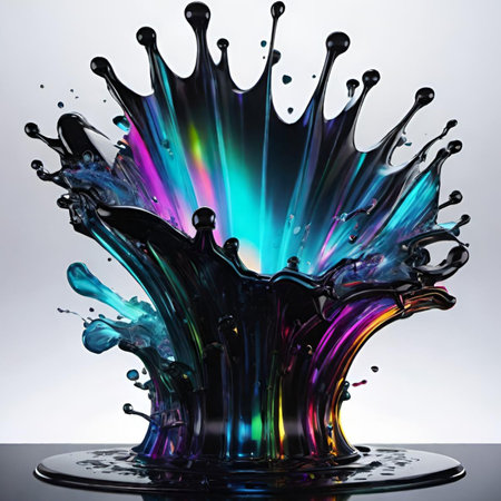 splash colorful paint art background. High quality illustrationの写真素材