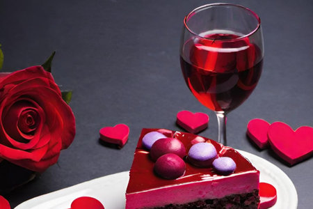 sweet cake heart love valentine's day dessert red pink roses cream food tasty beautiful decorated...