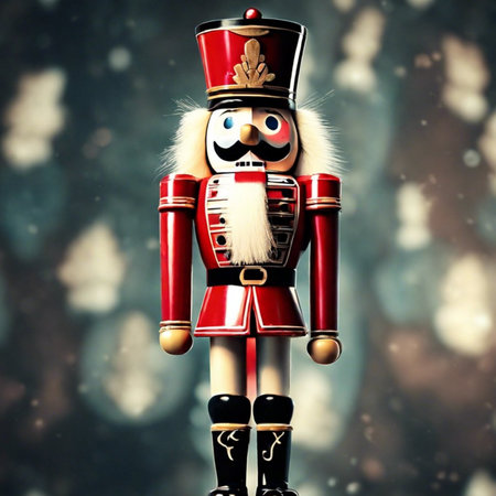 wooden toy nutcrackers christmas gift. High quality photoの写真素材