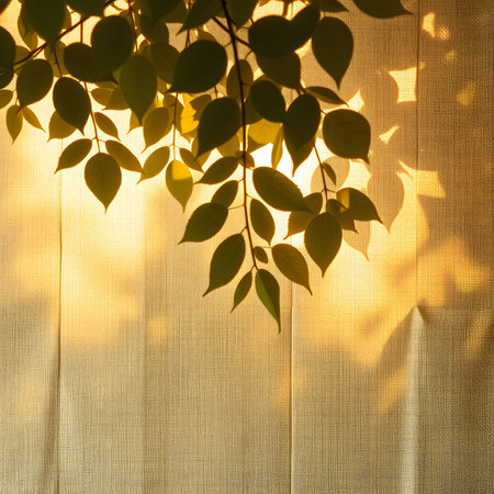 Autumn leaves nature summer background landscape yellow render illustration wallpaper poster generated ai alt. High quality 3d illustrationの写真素材