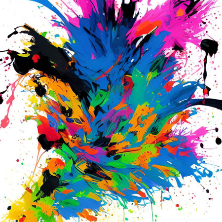 Art abstract background painting poster decor design image wallpaper graphic splash generated ai...