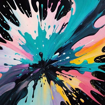 splash colorful paint art background abstract. High quality illustrationの写真素材