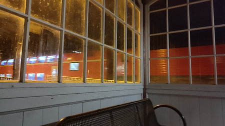 Train station bench night light windows shotlisttravel travel tourism transport architecture street...
