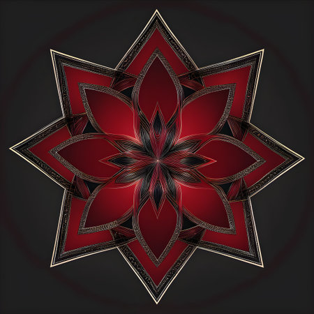 red star on dark background art abstract background figure frame. High quality illustrationの写真素材