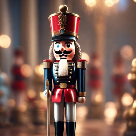 wooden toy nutcrackers christmas gift. High quality photoの写真素材