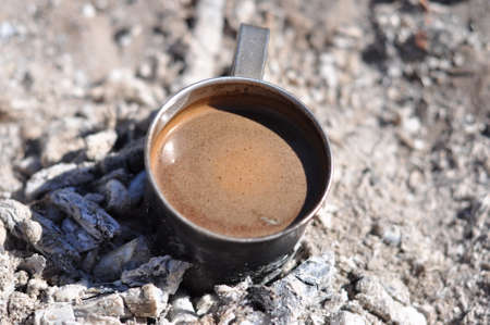 Coffee in coalsの写真素材