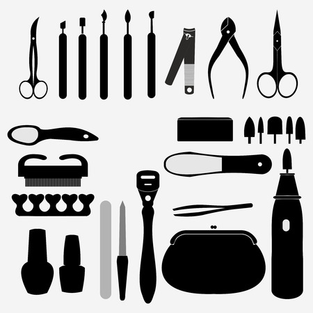 Set of manicure and pedicure.のイラスト素材