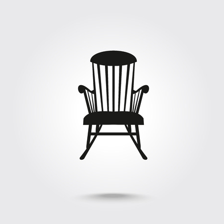 HOME FURNITURE.CHAIR.VECTOR ILLUSTRATION.のイラスト素材