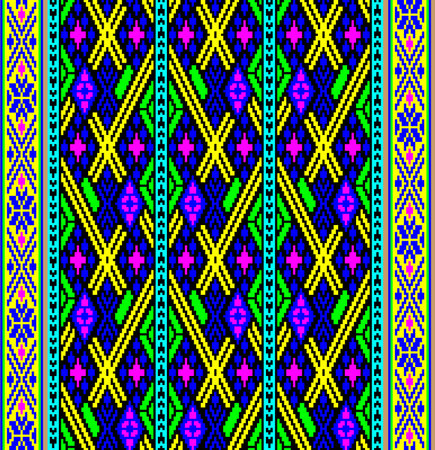 Seamless pattern of Oriental carpet, vector image.