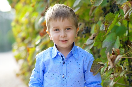 Adorable kid in the parkの写真素材