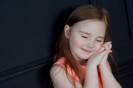 Beautiful, young girl at home