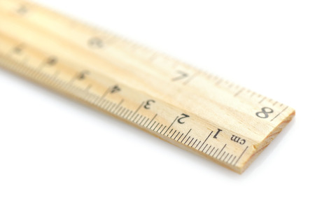 Wooden ruler close-upの写真素材