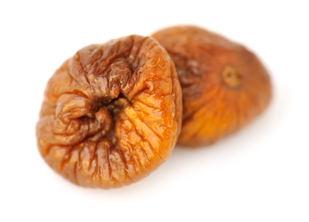 Dried figs on white backgroundの写真素材