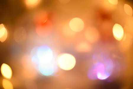Blurred abstract background lights, beautiful Christmas.