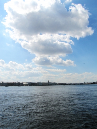 clouds over Nevaの写真素材