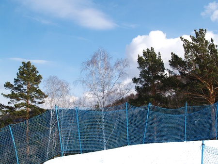 snow hill  good weatherの写真素材