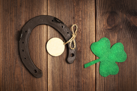 Patricks day holiday symbol. Space for text.の写真素材