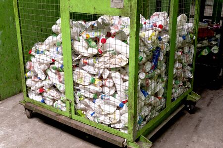 Minsk, Belarus -June 6, 2019 Waste processing plant. Technological process for acceptance, storage, sorting and further processing of waste for their recycling.のeditorial素材