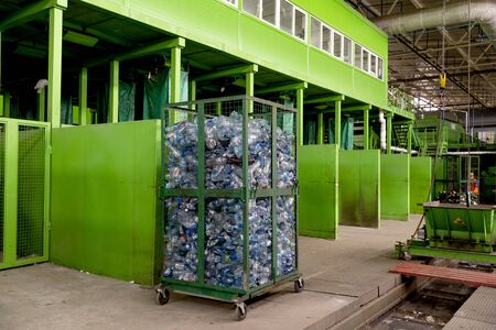 Minsk, Belarus -June 6, 2019 Waste processing plant. Technological process for acceptance, storage, sorting and further processing of waste for their recycling.のeditorial素材