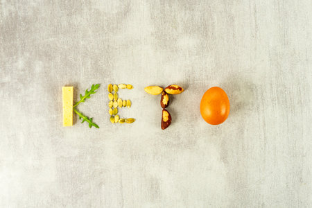 Keto, Ketogenic diet, low carb, healthy food, Name of keto products.