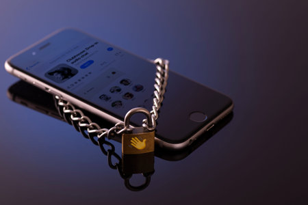 Minsk, Belarus - 01 31 2021: Browsing the Clubhouse app on a smartphone, a controversy of 2021...