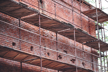 Restoration of an old brick building