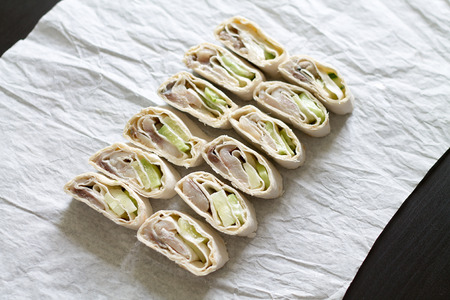 roll with fishの写真素材