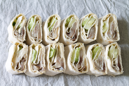 roll with fishの写真素材