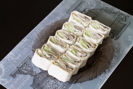 roll with fishの写真素材