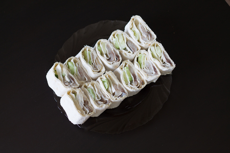 roll with fishの写真素材