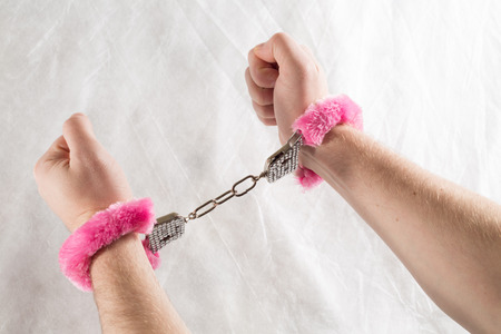 hands in handcuffsの写真素材