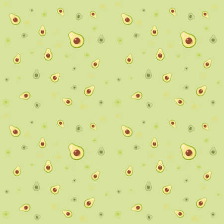 Seamless pattern with fruits avocado. For kitchen, for printing on textiles, phone case. Mix design for fabric and decorの写真素材
