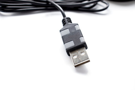 USB cable on a white background