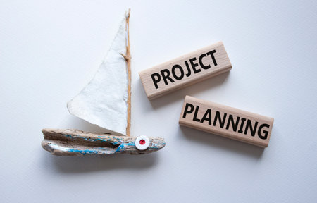 Profit Margins symbol. Concept word Profit Margins on wooden blocks. Beautiful white background with boat. Business and Profit Margins concept. Copy spaceの写真素材