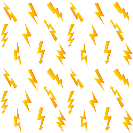 Lightning pattern. Seamless print of , fast charge and energy symbols. Vector flash textureのイラスト素材