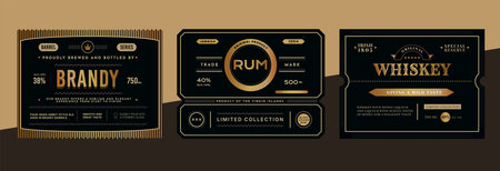 Retro posters. Victorian typographic old artwork. Vector premium graphic font on drawn styleのイラスト素材