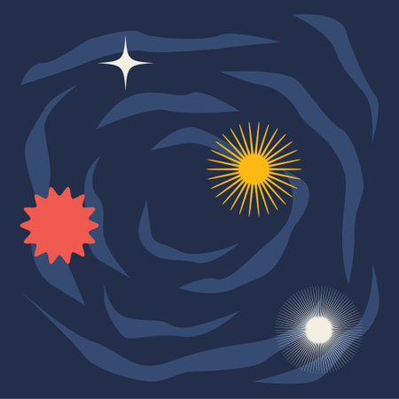 Abstract shiny stars. Night starry sky. Space doodle background. Universe comet explosion. Astronomy...