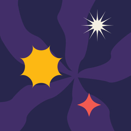 Abstract stars. Night starry sky. Cosmic flare. Galactic starlight. Sun and planet. Astronomy exploration. Dark cosmos with comets. Space doodle background. universe illustrationのイラスト素材
