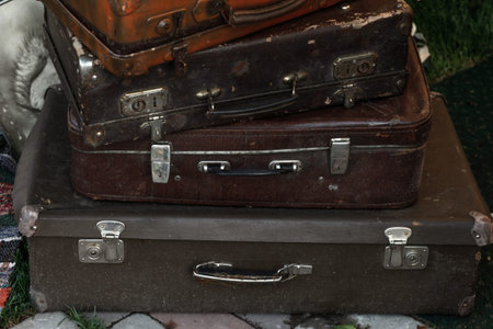 Old vintage suitcases