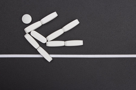 Sport Symbol made of pills.の写真素材