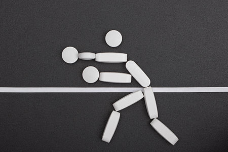 Sport Symbol made of pills.の写真素材